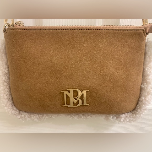 Badgley Mischka faux suede Sherpa crossbody NWOT - Picture 2 of 9